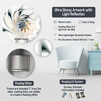 Gold Indigo Metal Wall Art