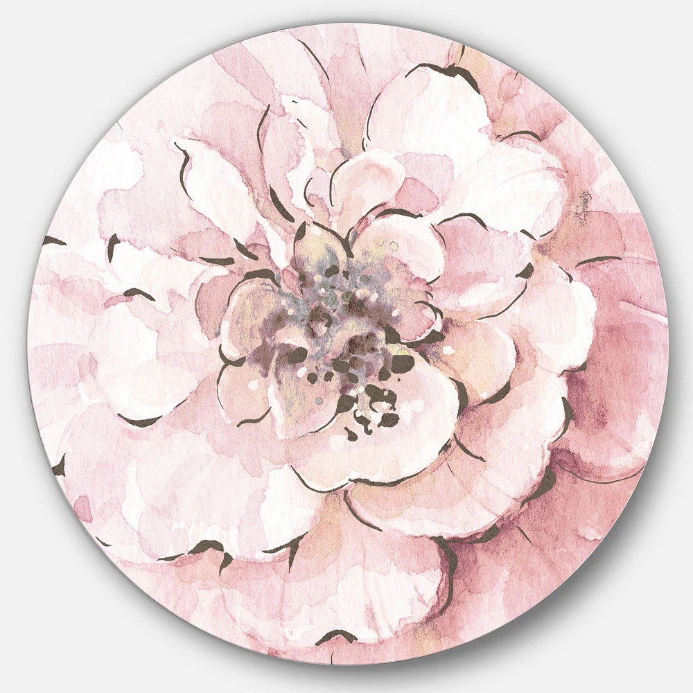 Indigold Shabby Peonies Pink Round Wall Art