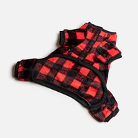 Dog's Pack of 2 Pyjamas by SilverPaw - Stripes and Red Plaid Prints