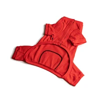 Dog's Pack of 2 Pyjamas by SilverPaw - Zebra Print and Red Waffle
