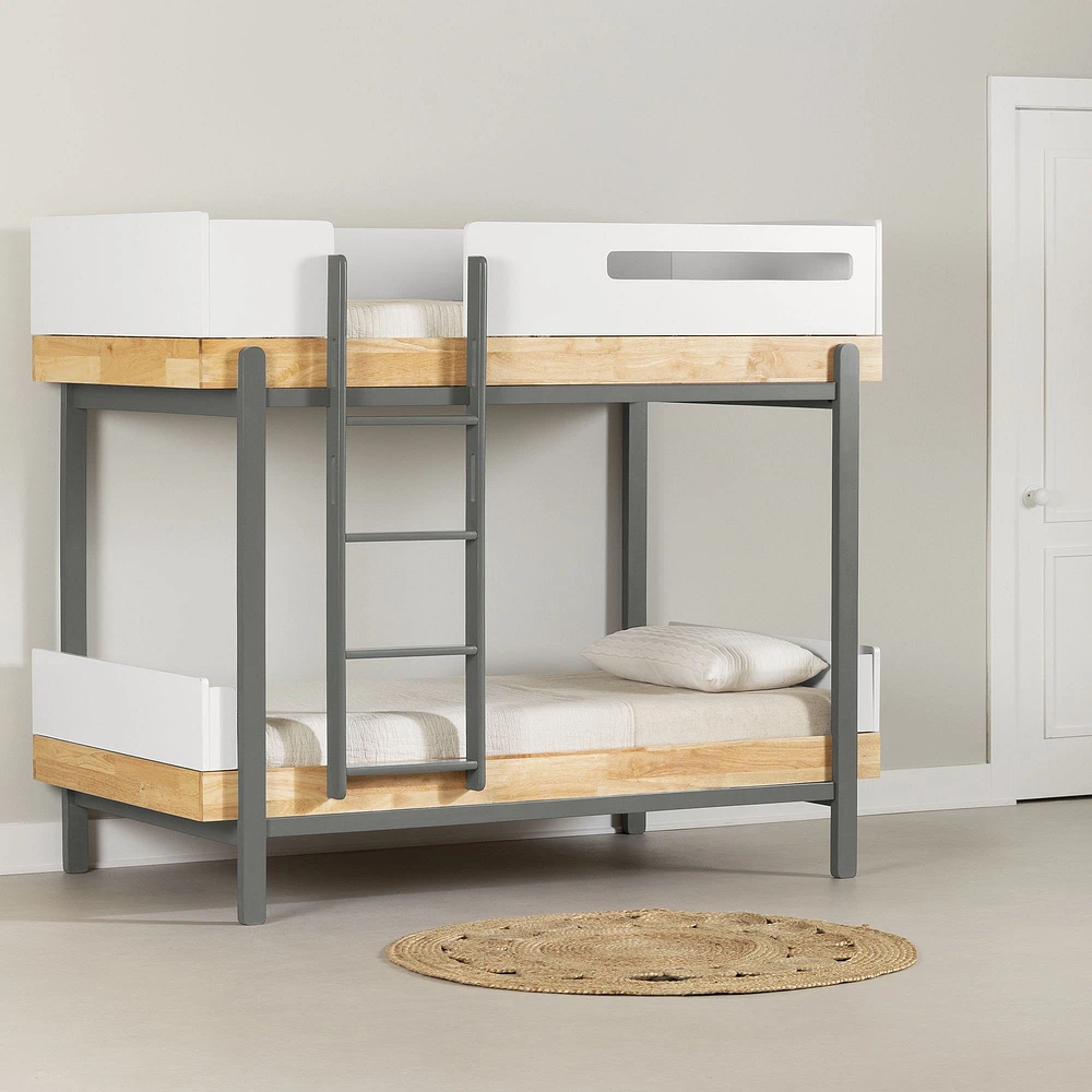 Bebble Twin Bunk Bed Natural and Grey by South Shore Furniture