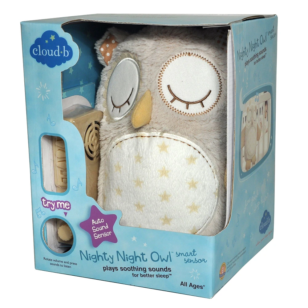 Nighty Night Owl™ Smart Sensor - Peluche Hibou avec capteurs intelligents