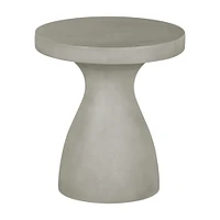 South Shore Furniture Bellulo Pedestal Side Table - Greige