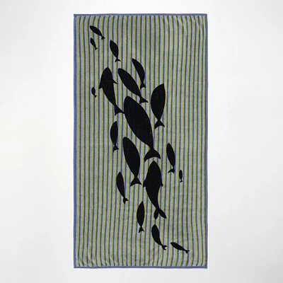 Oceanna Beach Towel School Fish