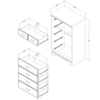 South Shore Furniture Versa 5-Drawer Chest - Natural Ash