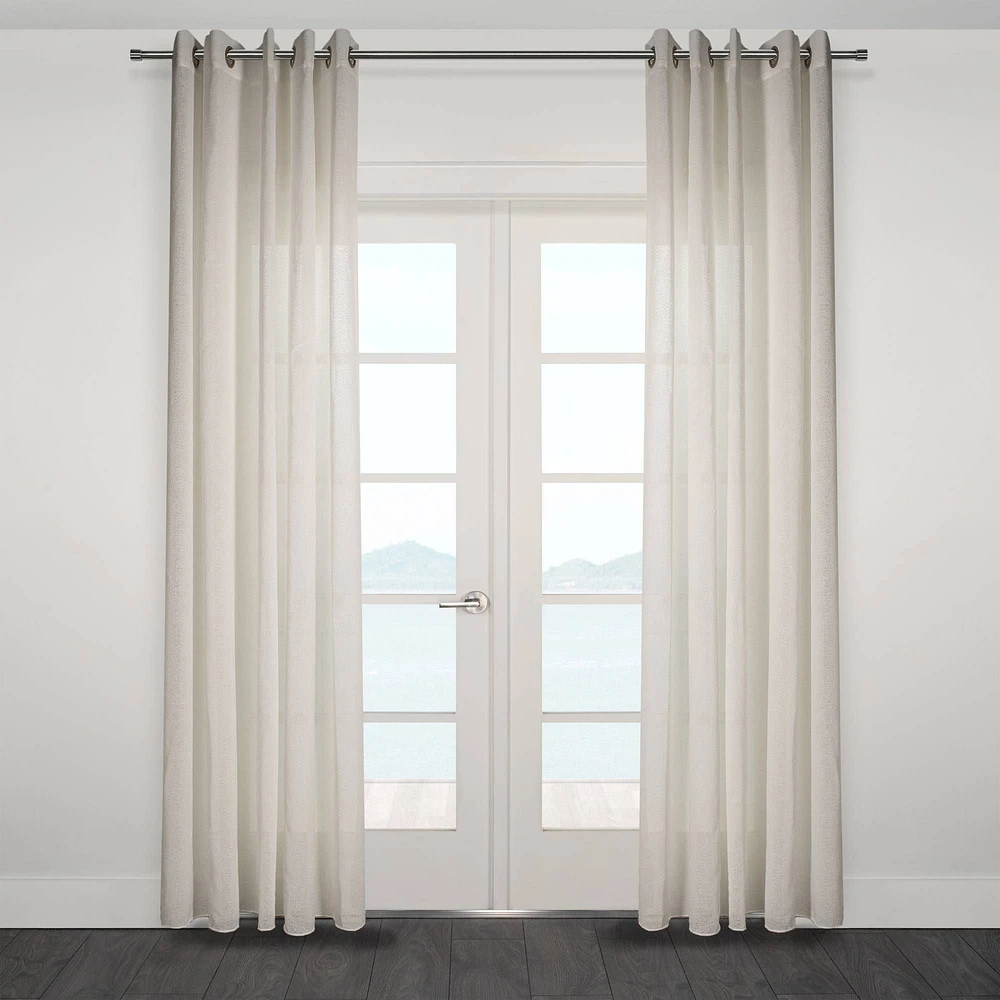 Ortona Wide Semi Sheer Jacquard Grommet Panel