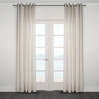 Ortona Wide Semi Sheer Jacquard Grommet Panel