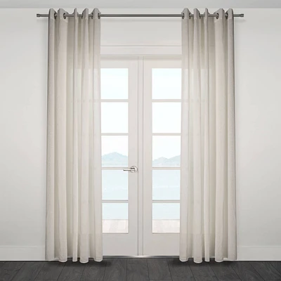 Ortona Wide Semi Sheer Jacquard Grommet Panel