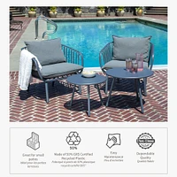 Patioflare 4-Piece Recycled Plastic Vista Conversation Set