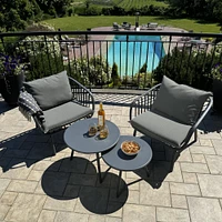 Patioflare 4-Piece Recycled Plastic Vista Conversation Set