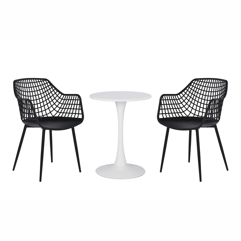 Patioflare 3-Piece Recycled Plastic Kana Bistro Set