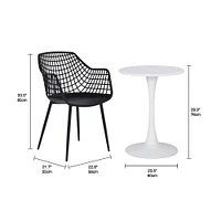 Patioflare 3-Piece Recycled Plastic Kana Bistro Set