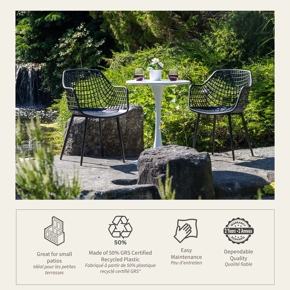 Patioflare 3-Piece Recycled Plastic Kana Bistro Set