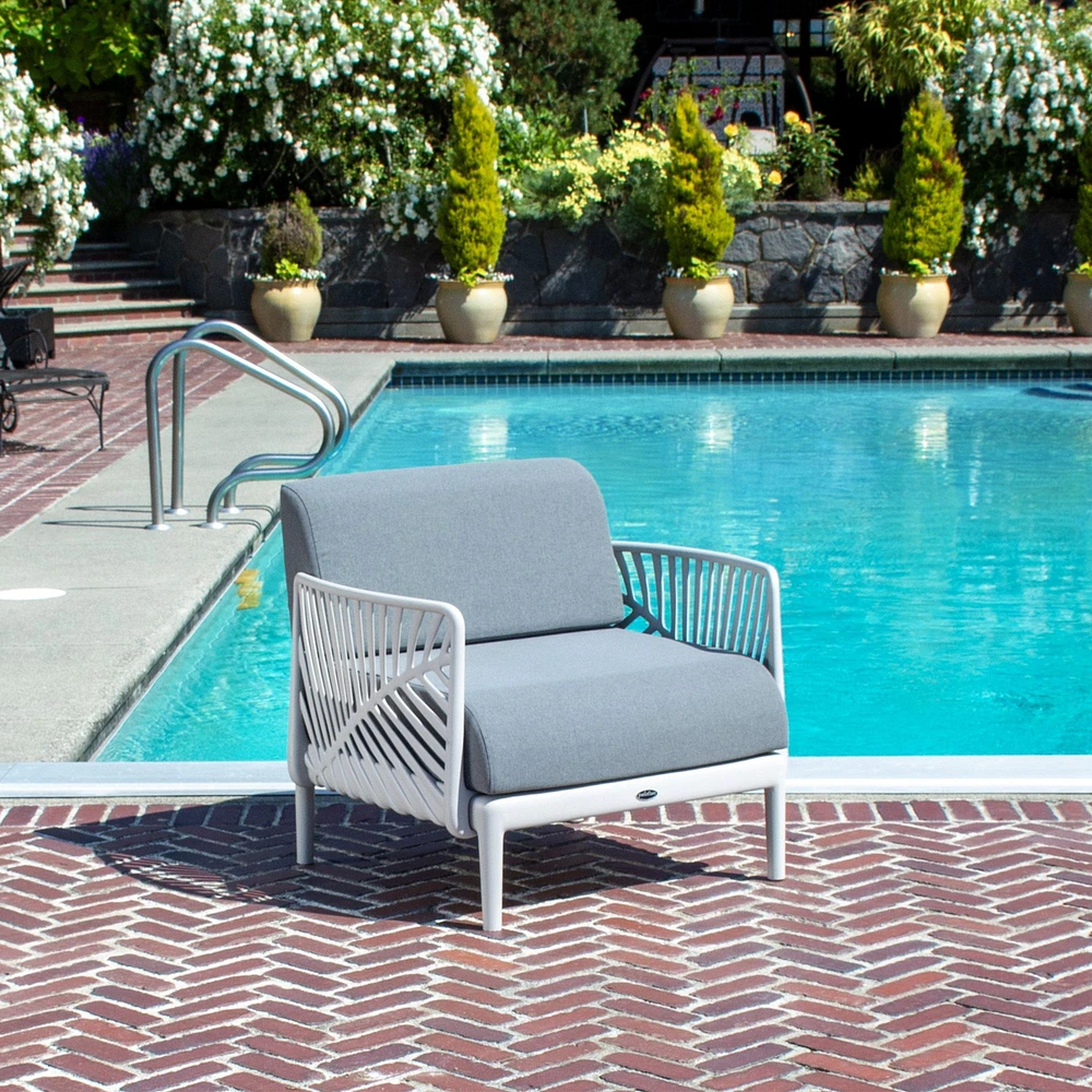Patioflare Recycled Plastic Leaf Modular Armchair - Grey