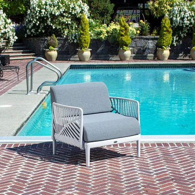 Patioflare Recycled Plastic Leaf Modular Armchair - Grey