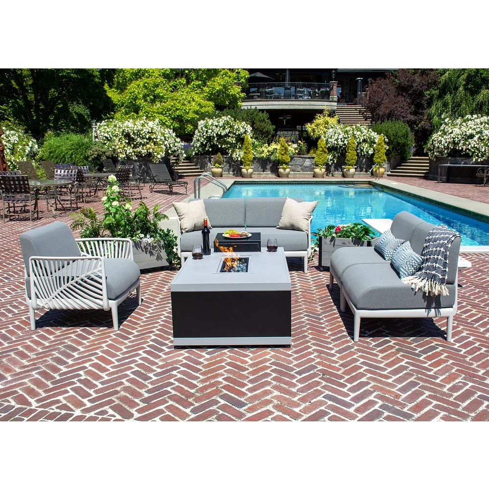 Patioflare Recycled Plastic Leaf Modular Armchair - Grey