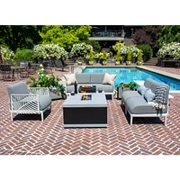 Patioflare Recycled Plastic Leaf Modular Armchair - Grey