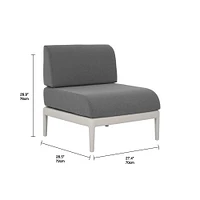 Patioflare Recycled Plastic Leaf Modular Armless Chair