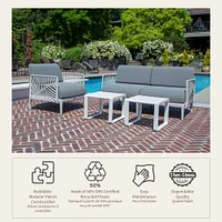 Patioflare Recycled Plastic Leaf Modular Armless Chair