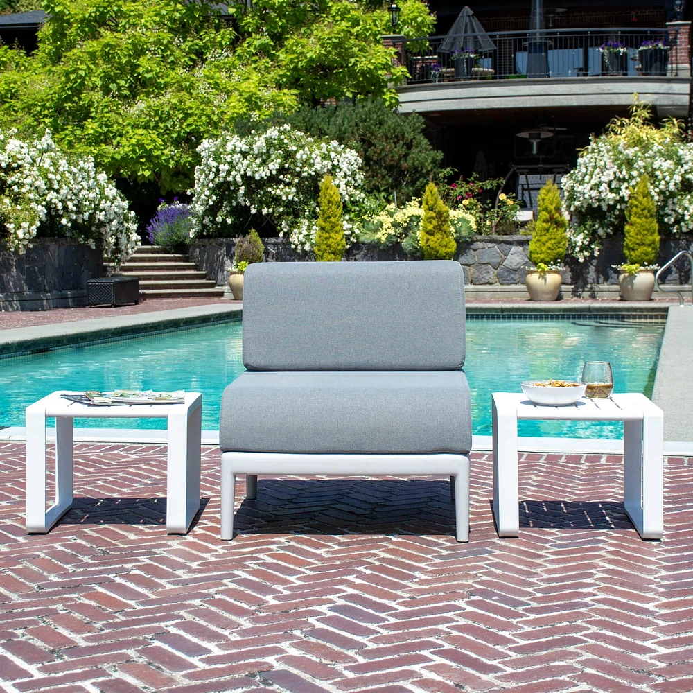 Patioflare Recycled Plastic Leaf Modular Armless Chair