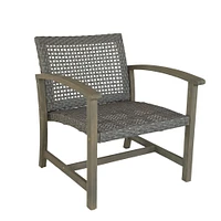 Patioflare  Acacia Wood and Wicker Oversized Bistro Set