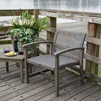 Patioflare  Acacia Wood and Wicker Oversized Bistro Set