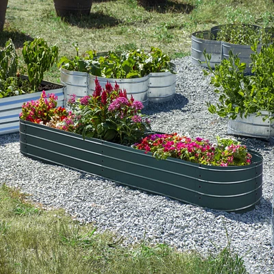 Planche de jardin ovale en acier par Grapevine