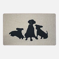 Three Dogs Doormat