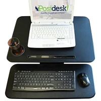 Sit-Stand Pedestal Desk with Cup/Accessory Holder