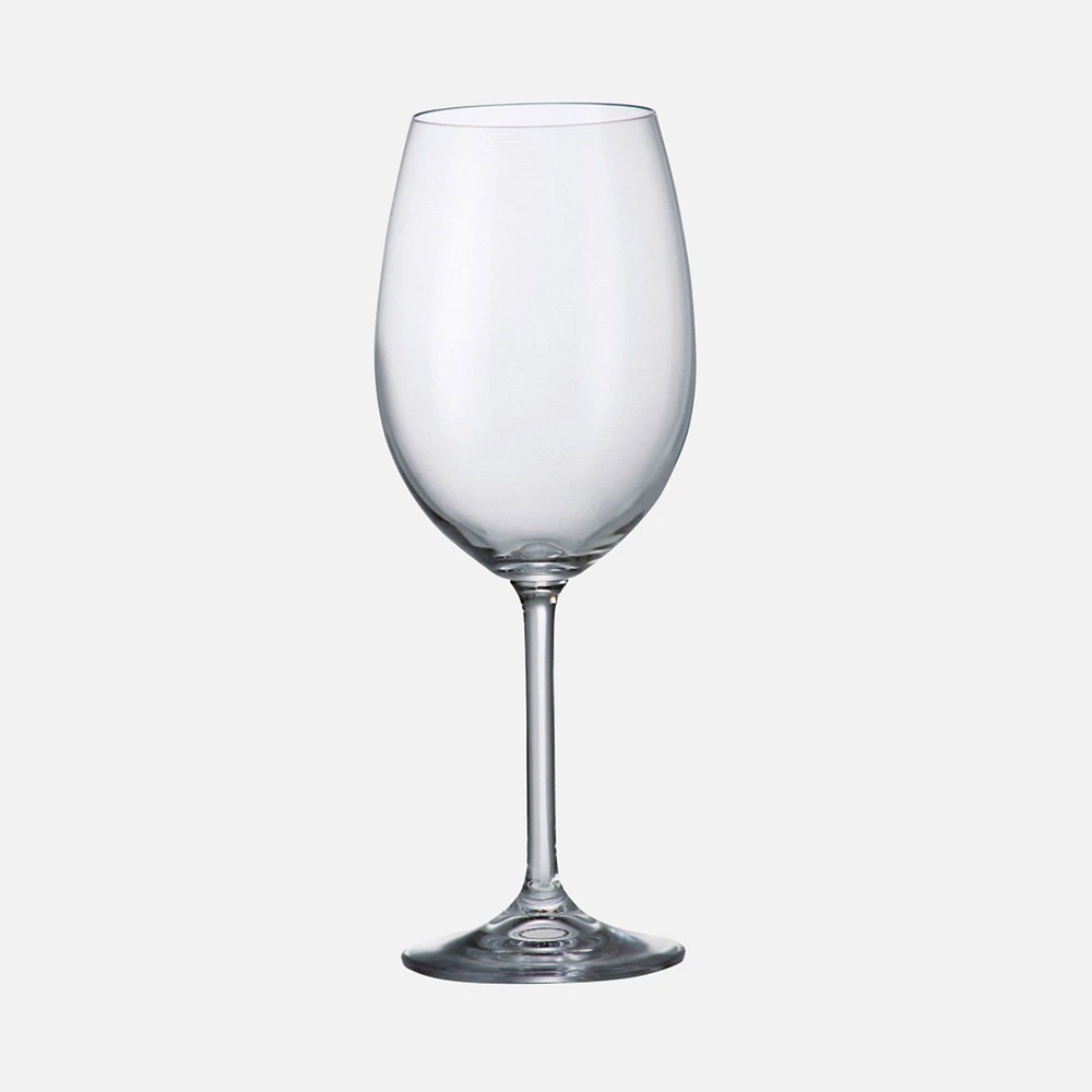 Set of 6 Universal White/Red Glasses – 450 ml