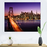 San Francisco skyline and Bay Bridge  Canvas Wall Art