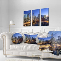 Chicago River with Bridges at Sunset Canvas Wall Art