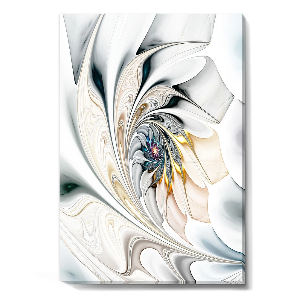 White Stained Glass  Wall Art Canvas