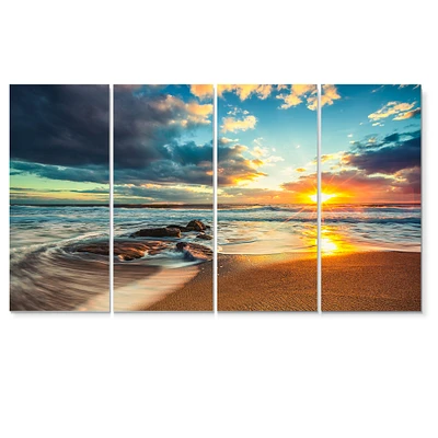 Beautiful Cloudscape over the Sea Canvas Art Print - 4-5 Panels