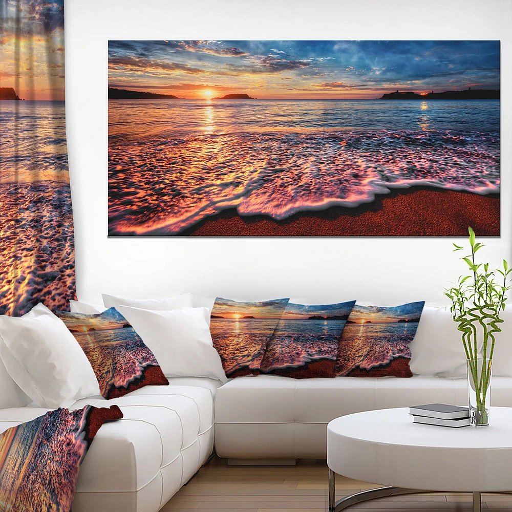 Peaceful Evening Beach View  Canvas Art Print