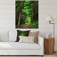 Dreamy Greenery Dense Forest  Wall Art Canvas