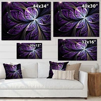 Toile  imprimée « Glittering Purple Fractal Flower »