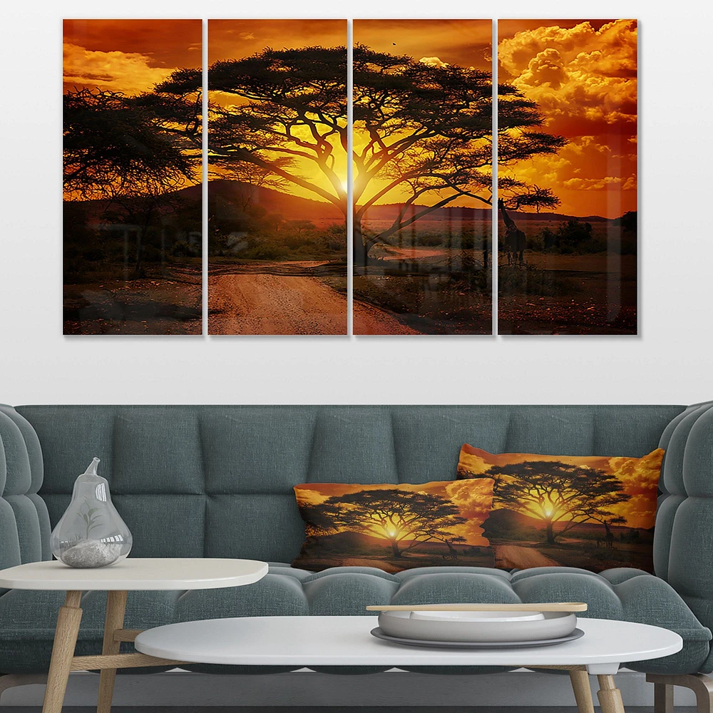 Toile « African Sunset with Lonely Tree