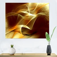 Light Yellow Abstract Fractal Design  Canvas Art