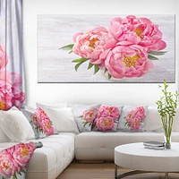 Bunch of Peony Flowers Vase  Wall Art