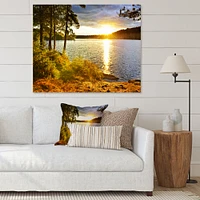 Toile imprimée « Beautiful View of Sunset over Lake