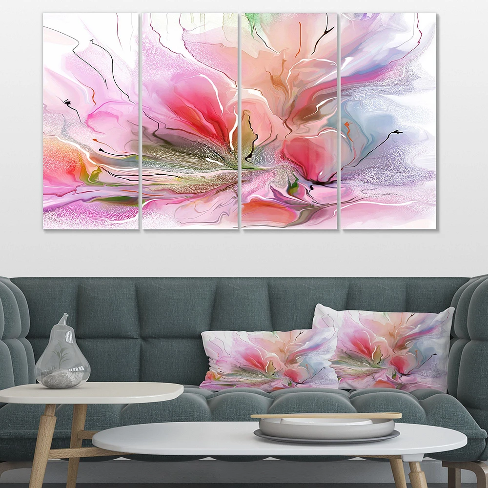 Lovely Painted Floral Design  Wall Art