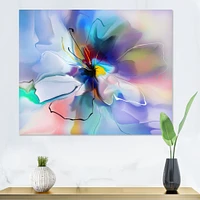 Abstract Creative Blue Flower Wall Art