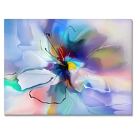 Abstract Creative Blue Flower Wall Art