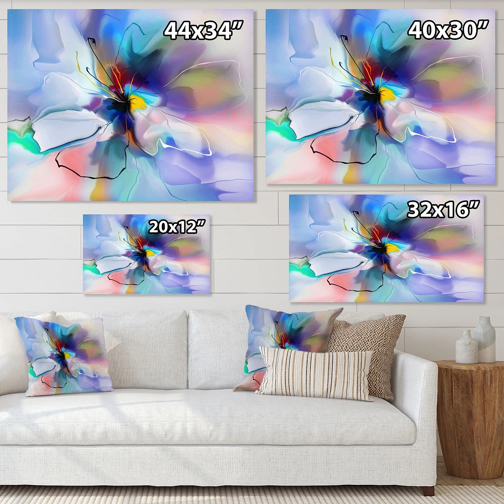 Abstract Creative Blue Flower Wall Art