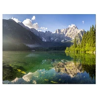 Toile « Green Mountain Lake the Alps »