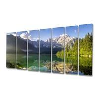 Toile « Green Mountain Lake the Alps »