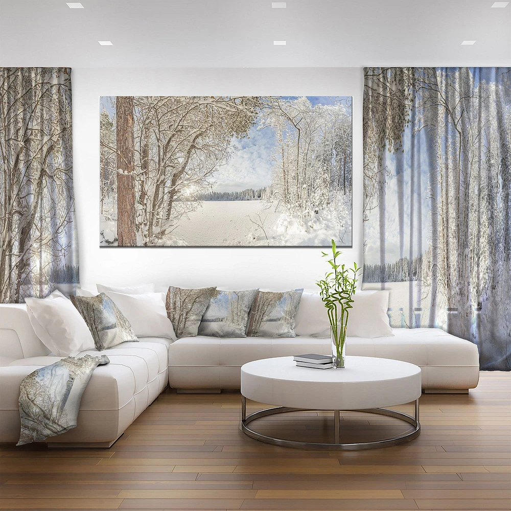 Lake Winter Woods  Wall Art