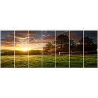 Fenced Ranch at Sunrise  Wall Art