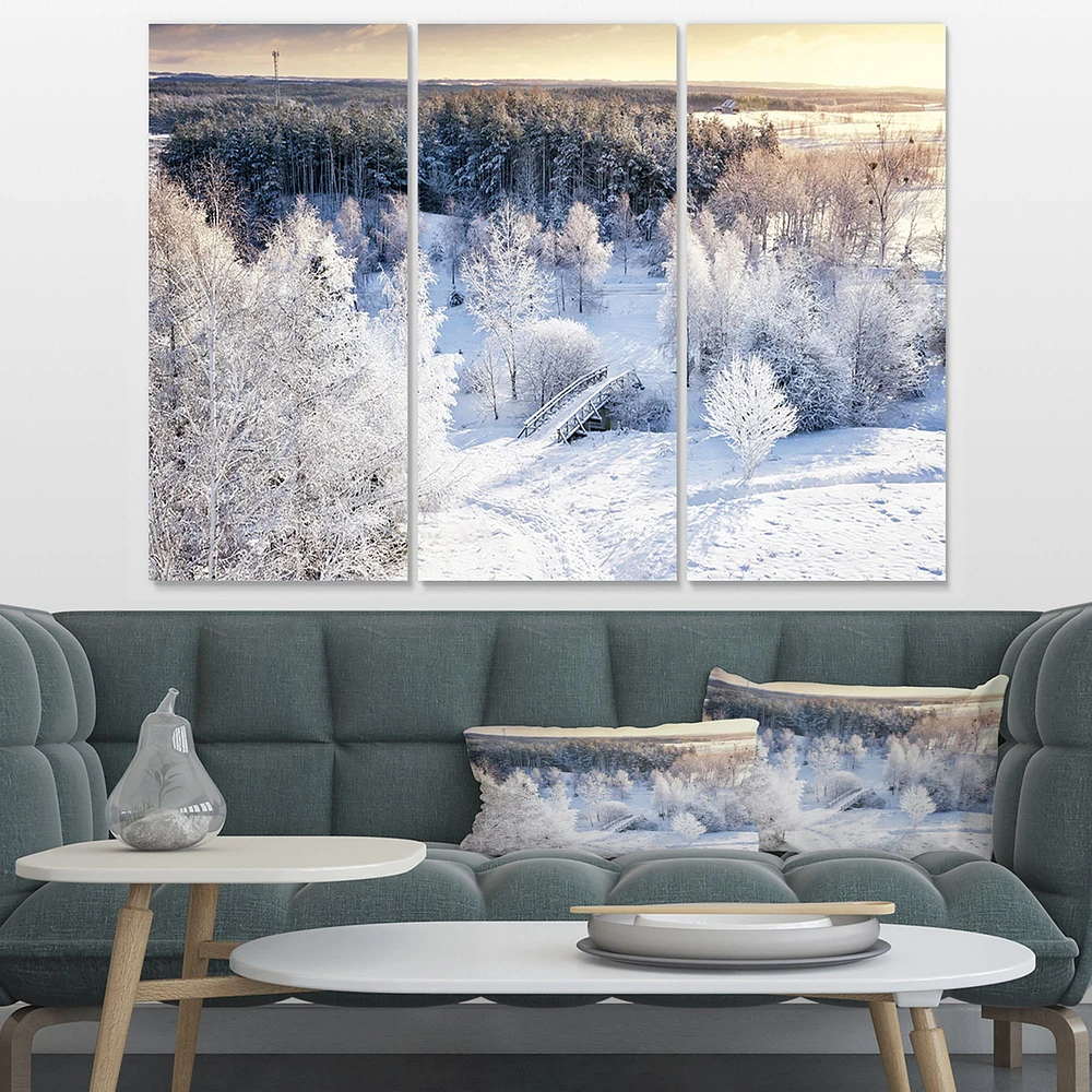 Beautiful Winter Panorama Canvas Wall Art